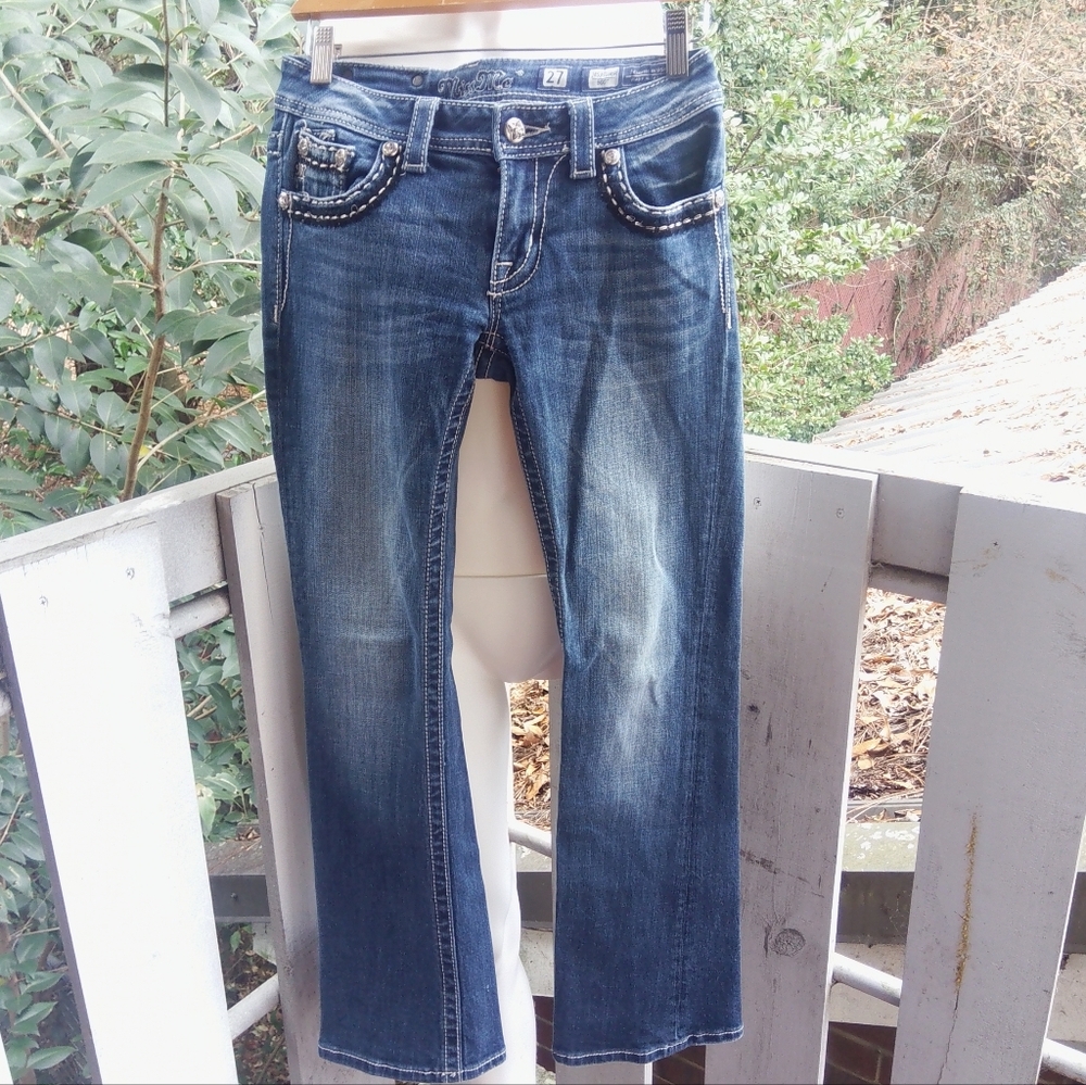 Miss Me Bling Boot Cut Western Y2K Jeans Women 27